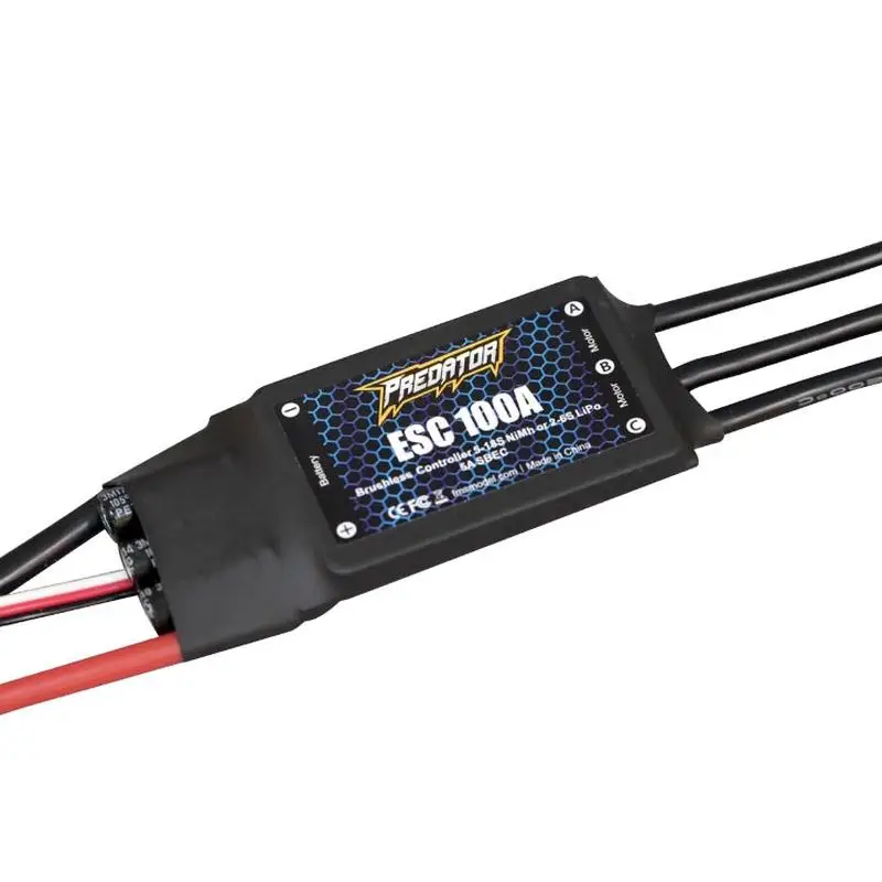 FMS Predator 100A V2 Brushless ESC 2-6S 5V 5A UBEC Switch Mode XT60 for RC Airplane Fixed-Wing Drones DIY Parts
FMS Predator 100A V2 Brushless ESC 2-6S 5V 5A UBEC Switch Mode XT60 for RC Airplane Fixed-Wing Drones DIY Parts