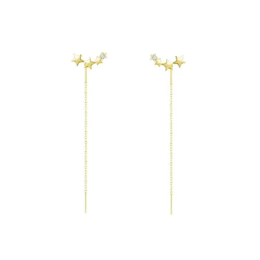ZEMIOR 925 Sterling Silver Long Tassel Gold Color Drop Earrings For Women Shiny Small Zircon Star Earring Silver Jewelry Gift
ZEMIOR 925 Sterling Silver Long Tassel Gold Color Drop Earrings For Women Shiny Small Zircon Star Earring Silver Jewelry Gift