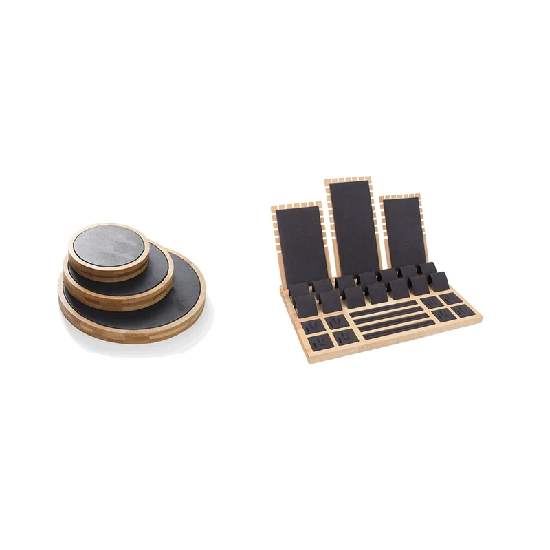 4 Pcs Jewelry Display Stand Storage Box Bracelet Necklace Ring Earring Display Stand, 1 Pcs Black & 3 Pcs Black-Brown
4 Pcs Jewelry Display Stand Storage Box Bracelet Necklace Ring Earring Display Stand, 1 Pcs Black & 3 Pcs Black-Brown