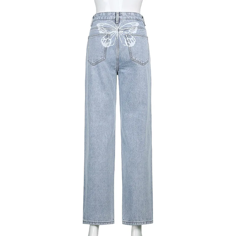 Streetwear Butterfly Printed women Jeans Woman High Waist Y2K Aesthetic Denim Pants Graphic Baggy Jeans Straight Trousers
Streetwear Butterfly Printed women Jeans Woman High Waist Y2K Aesthetic Denim Pants Graphic Baggy Jeans Straight Trousers