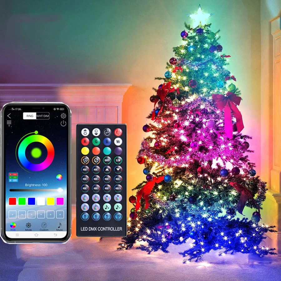 Christmas Smart Fairy Light 100/200LED Color Changing Twinkle Light String USB App Control Music Sync Christmas Tree Lights
Christmas Smart Fairy Light 100/200LED Color Changing Twinkle Light String USB App Control Music Sync Christmas Tree Lights