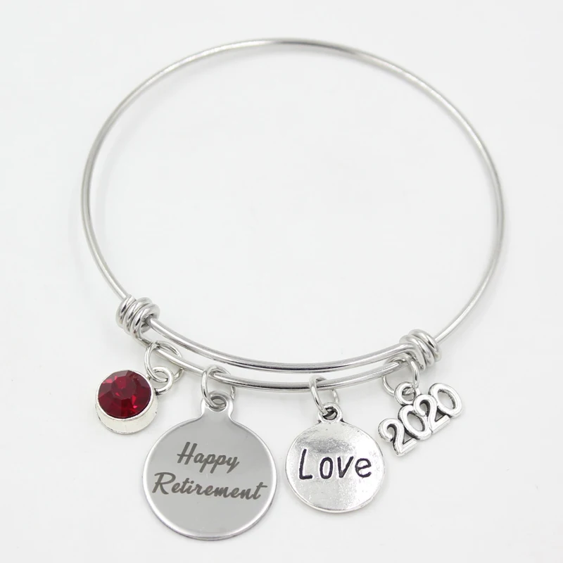 Alloy Retirement Bracelet Birthstone Retireme Bangle Stainless Steel Wire Bangle For Retirement Gifts Pulsera
Alloy Retirement Bracelet Birthstone Retireme Bangle Stainless Steel Wire Bangle For Retirement Gifts Pulsera