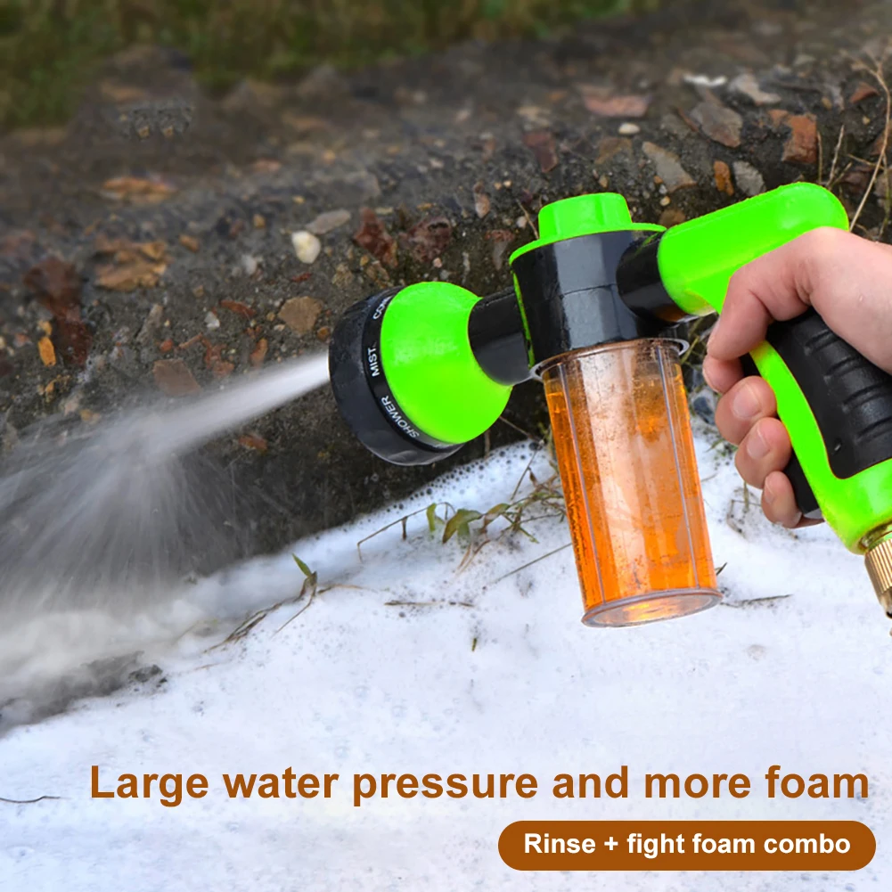 Water Gun Auto High Pressure Wash Foam Sprayer With Container 8Patterns Adjustable Flow Hose Hose For Auto Water Spray Gun Tools
Water Gun Auto High Pressure Wash Foam Sprayer With Container 8Patterns Adjustable Flow Hose Hose For Auto Water Spray Gun Tools