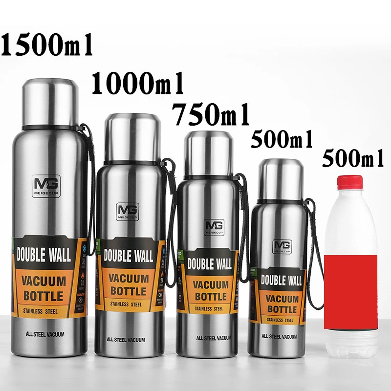 Russian Outdoor Thermos Stainless Steel Large Capacity Portable Double Wall Vacuum Flask Insulated Tumbler, 500/700/1000/1500ml 
Russian Outdoor Thermos Stainless Steel Large Capacity Portable Double Wall Vacuum Flask Insulated Tumbler, 500/700/1000/1500ml