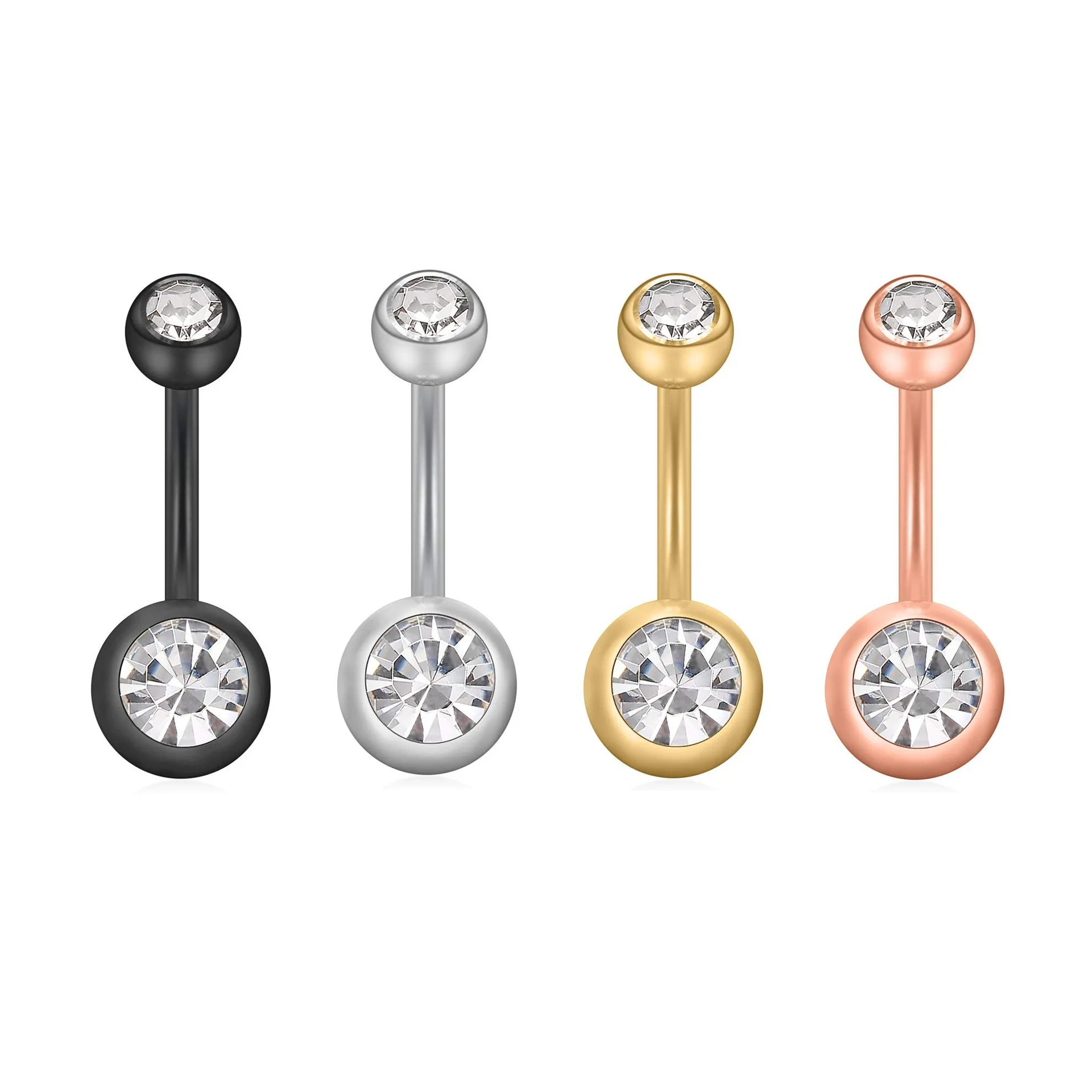 Fashion Double Diamond Belly Button Ring Creative Stainless Steel Color Belly Button Buckle Body Piercing Jewelry Gift
Fashion Double Diamond Belly Button Ring Creative Stainless Steel Color Belly Button Buckle Body Piercing Jewelry Gift
