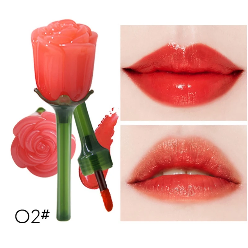Водонепроницаемый увлажняющий крем для губ в форме розы ТИНТ глазурь макияж