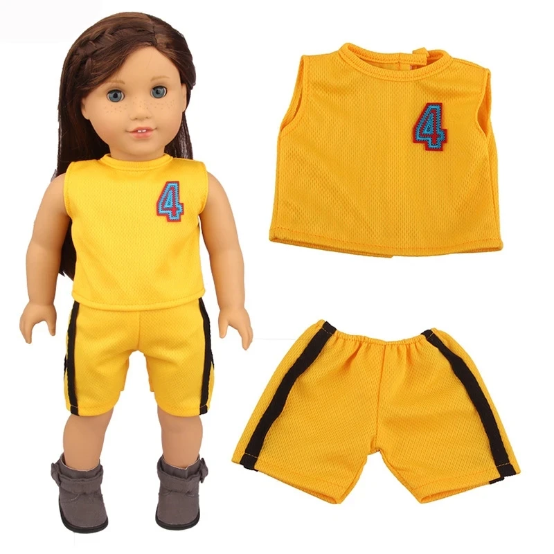 2021 New Yellow Sport Shirt Shorts Suits Doll ClothesWear Fit 43cm Baby New Born doll,18 Inch Doll Clothes Accessories
2021 New Yellow Sport Shirt Shorts Suits Doll ClothesWear Fit 43cm Baby New Born doll,18 Inch Doll Clothes Accessories