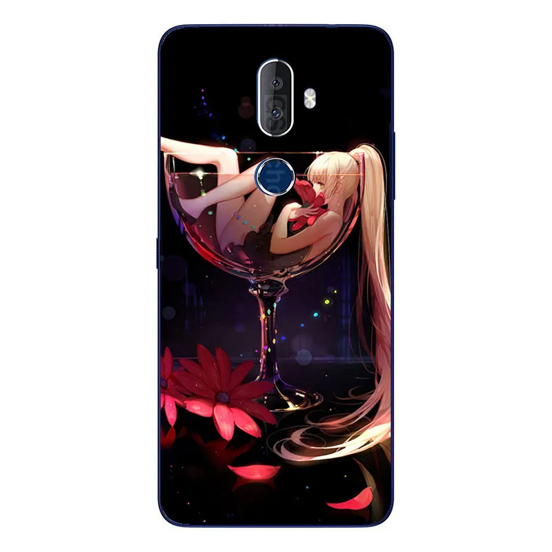 Мягкий силиконовый чехол для телефона Alcatel 3V 5099D милый с принтом розы и животных