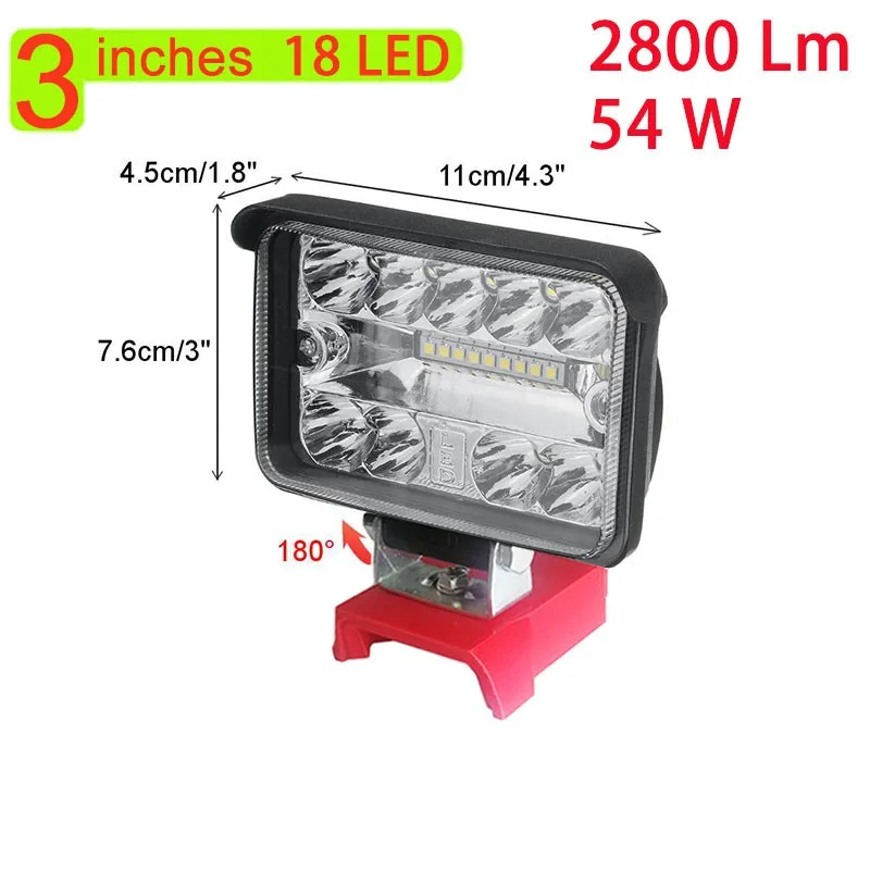 Светодиодный рабочий светильник 3/4/5/7 дюймов, подходит для Milwaukee 20V MAX XR M18, литий-ионный аккумулятор 2280LM для ремонта автомобиля, улицы, кемпинг...
Светодиодный рабочий светильник 3/4/5/7 дюймов, подходит для Milwaukee 20V MAX XR M18, литий-ионный аккумулятор 2280LM для ремонта автомобиля, улицы, кемпинг...