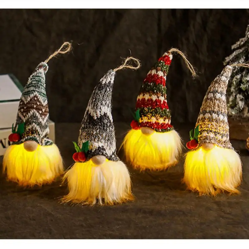 Christmas Elf Doll Faceless Stripe Santa Claus With Led Light Pendant Christmas Tree Ornaments Lamp For New Year Christmas Decor
Christmas Elf Doll Faceless Stripe Santa Claus With Led Light Pendant Christmas Tree Ornaments Lamp For New Year Christmas Decor