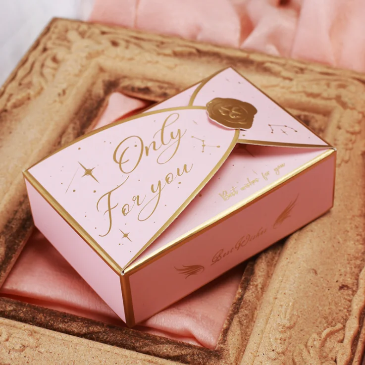 

Большая бумажная коробка для конфет в форме конверта, свадебные сувениры для гостей, коробка для шоколада, украшение для дня рождения ребен...