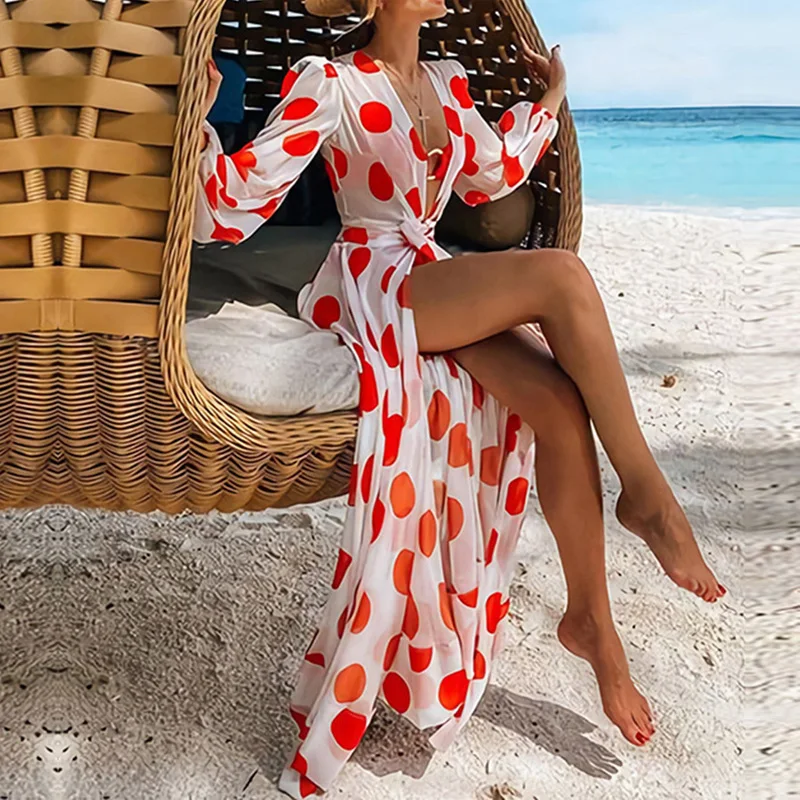 2021 Summer New Style Landscape Fashion Personality Beautiful Sexy Big Red White Polka Dot Long Sleeved Women Dresses
2021 Summer New Style Landscape Fashion Personality Beautiful Sexy Big Red White Polka Dot Long Sleeved Women Dresses
