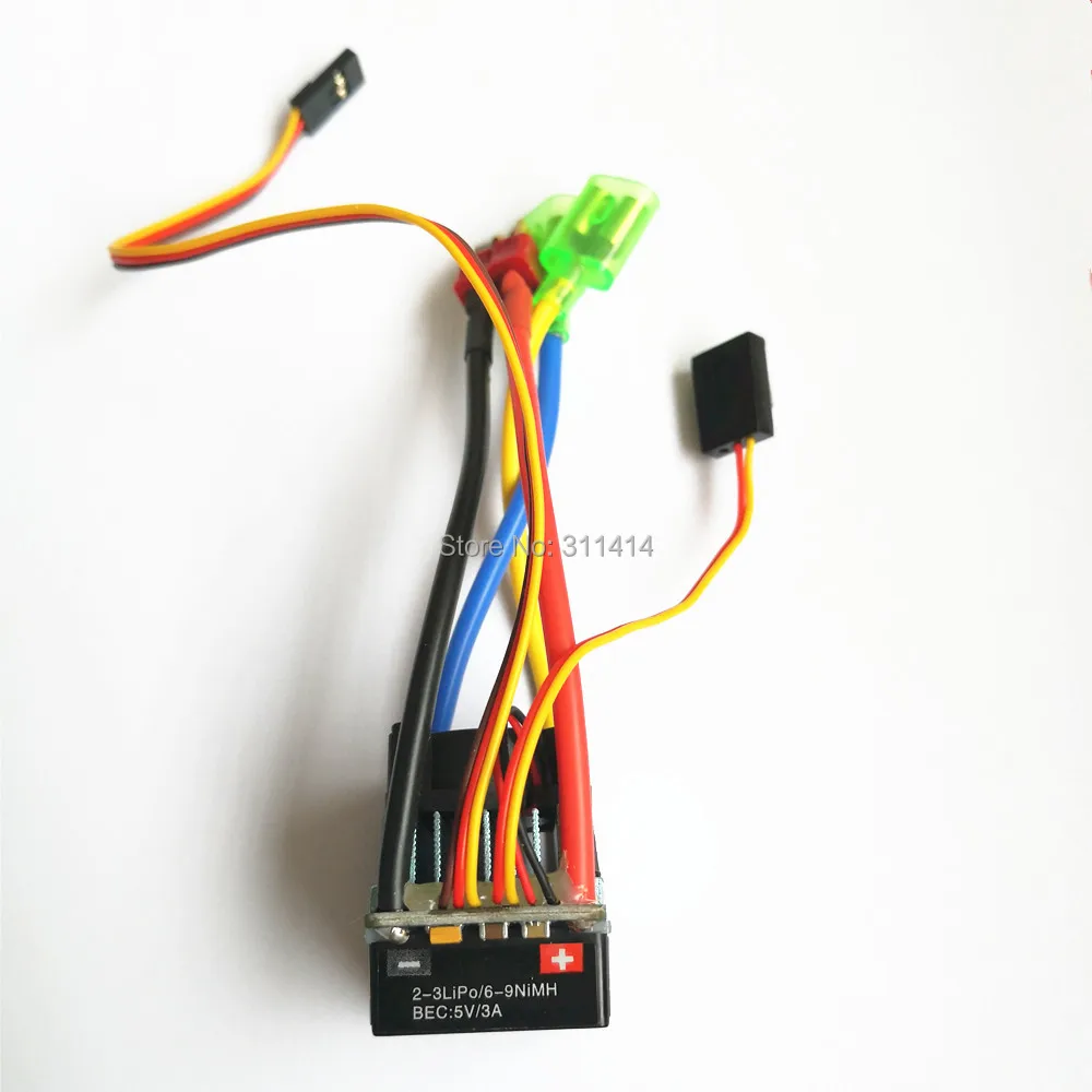 Водонепроницаемый матовый ESC 160A 320A 480A 2S 3S с вентилятором 5V 1A 3A BEC T-Plug для 1/10 RC Car Boat |