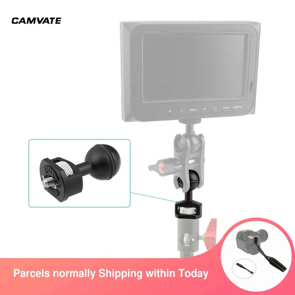CAMVATE 360° Swivel Mini Single Ball Head Spare With 1/4"-20 Thumbscrew & Locating Pins For Ball Head Magic Arm Replacement New
CAMVATE 360° Swivel Mini Single Ball Head Spare With 1/4"-20 Thumbscrew & Locating Pins For Ball Head Magic Arm Replacement New