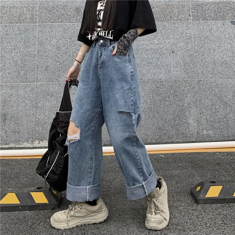 Женские брюки 2021 новый летний корейский ретро Harajuku Стиль рваные свободные прямые джинсы свободного кроя и широкими штанами для детей, модна...
Женские брюки 2021 новый летний корейский ретро Harajuku Стиль рваные свободные прямые джинсы свободного кроя и широкими штанами для детей, модна...