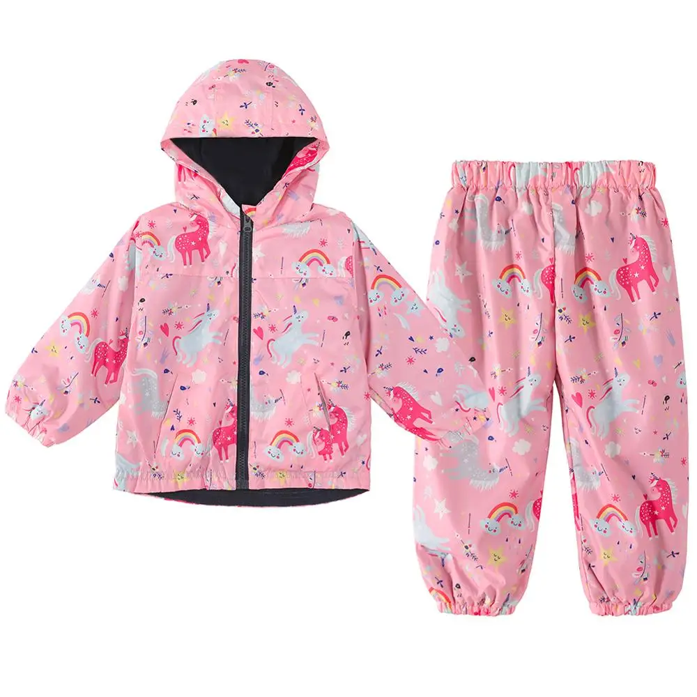 

LZH Children Clothing Autumn Toddler Girls Clothes Unicorn Raincoat Jackets+Pant Sets Kids Sports Suit For Baby Boy Clothing Set