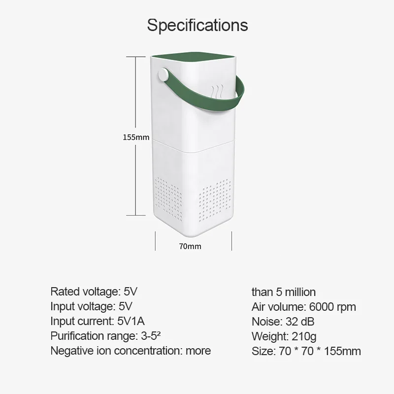 Air Purifier Filter Ion Generator Allergen Pollen Dust Pest Dander Smoke PM2.5 Eliminator Air Fresh Cleaner
Air Purifier Filter Ion Generator Allergen Pollen Dust Pest Dander Smoke PM2.5 Eliminator Air Fresh Cleaner