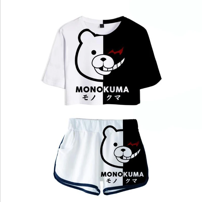 3D print Anime Danganronpa Dangan Ronpa Monokuma Tracksuits Two Piece Set Women Tops and Shorts White Black Bear Cosplay Costume
3D print Anime Danganronpa Dangan Ronpa Monokuma Tracksuits Two Piece Set Women Tops and Shorts White Black Bear Cosplay Costume