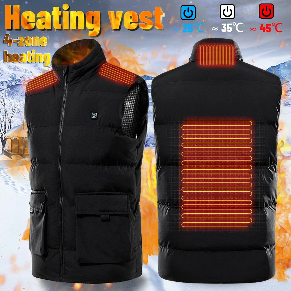 Men Autumn Winter Smart Heating Cotton Vest USB Electric-Heating Vest Warm Outdoor Autumn Winter Infrared Hunting Vest Jacket
Men Autumn Winter Smart Heating Cotton Vest USB Electric-Heating Vest Warm Outdoor Autumn Winter Infrared Hunting Vest Jacket