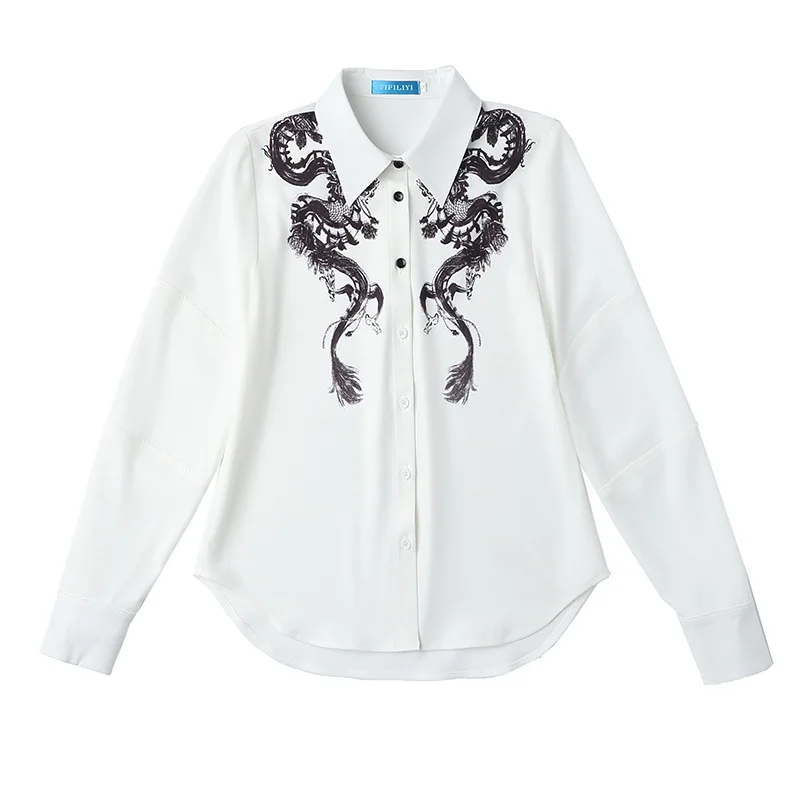 Retro Printed Shirt Women's Long Sleeve 2021 Spring New Top Temperament European Goods Fashion Chiffon Shirt
Retro Printed Shirt Women's Long Sleeve 2021 Spring New Top Temperament European Goods Fashion Chiffon Shirt