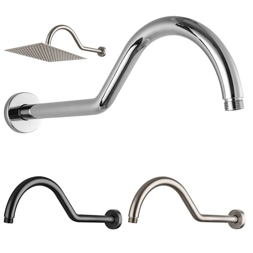 17Inch Solid Brass Brushed Nickel S Shape Reach Gooseneck Extension Shower Arm Extender Wall-Mounted Bathroom Extension Arm
17Inch Solid Brass Brushed Nickel S Shape Reach Gooseneck Extension Shower Arm Extender Wall-Mounted Bathroom Extension Arm