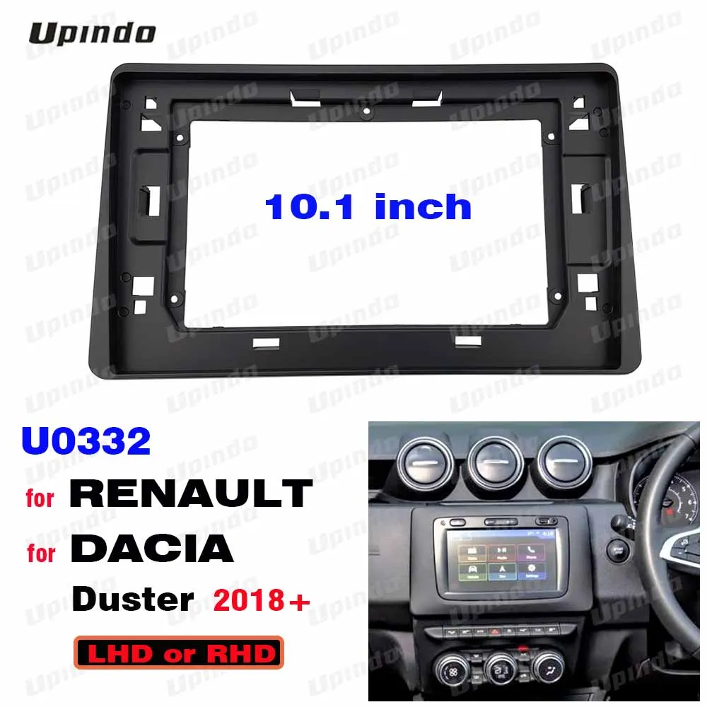 

2 Din 10.1 Inch Car Radio Fascia Panel Frame for RENAULT Dacia Duster 2018 Dashboard ABS+PC Plastic Installation Trim Kit