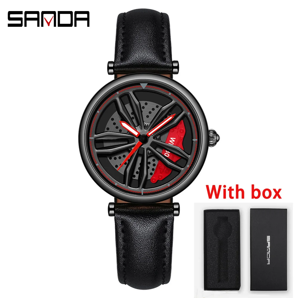SANDA Fashion Women Car Wheel Watches Sports Waterproof Quartz Wrist Watch Women Rotating Dial Wheel Hub Watch Reloj de mujer 
SANDA Fashion Women Car Wheel Watches Sports Waterproof Quartz Wrist Watch Women Rotating Dial Wheel Hub Watch Reloj de mujer