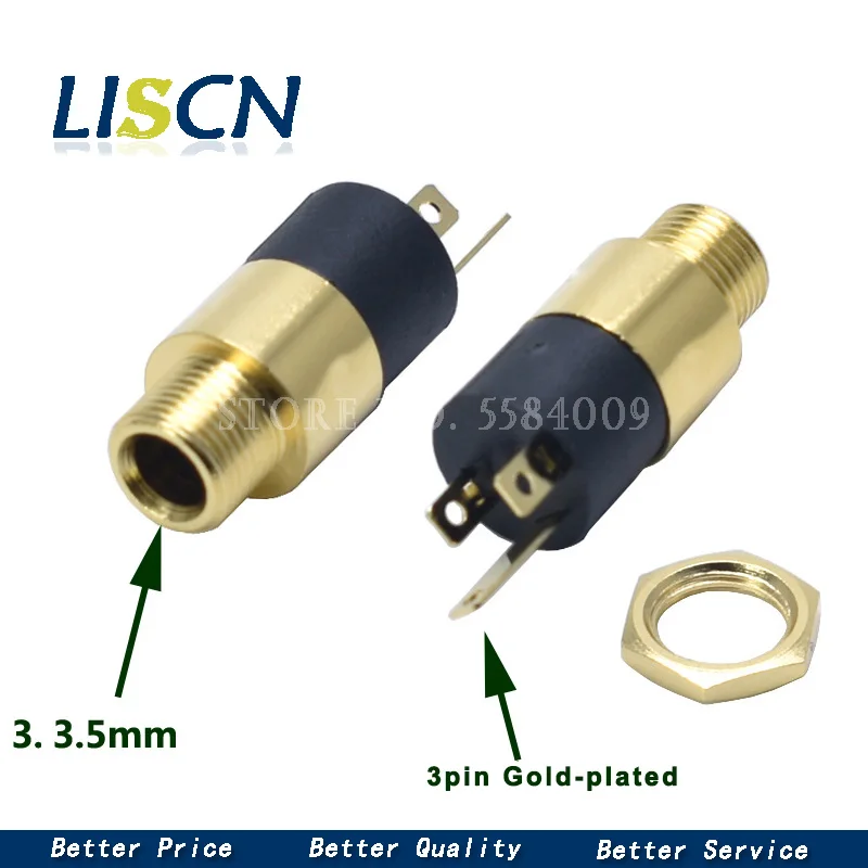 50PCS 3.5MM cylindrical socket PJ-392 Stereo Female Socket Jack with Screw 3.5 Audio Video Headphone Connector PJ392 GOLD PLATED
50PCS 3.5MM cylindrical socket PJ-392 Stereo Female Socket Jack with Screw 3.5 Audio Video Headphone Connector PJ392 GOLD PLATED