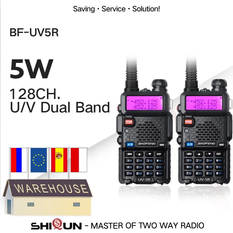 

1/2PCS Baofeng UV-5R Amateur Radio Portable Walkie Talkie Pofung UV 5R 5W VHF/UHF Radio Dual Band Two Way Radio UV5r CB Radios