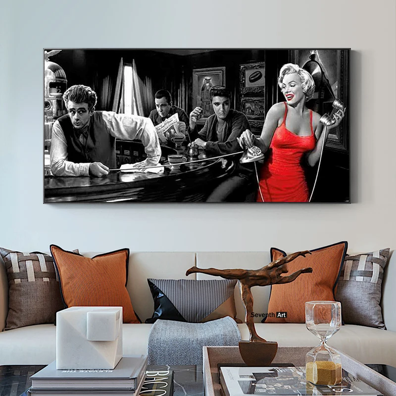 James Dean Marilyn Monroe Posters Elvis Presley Canvas Paintings Posters and Prints Wall Art Pictures for Living Room Decor
James Dean Marilyn Monroe Posters Elvis Presley Canvas Paintings Posters and Prints Wall Art Pictures for Living Room Decor