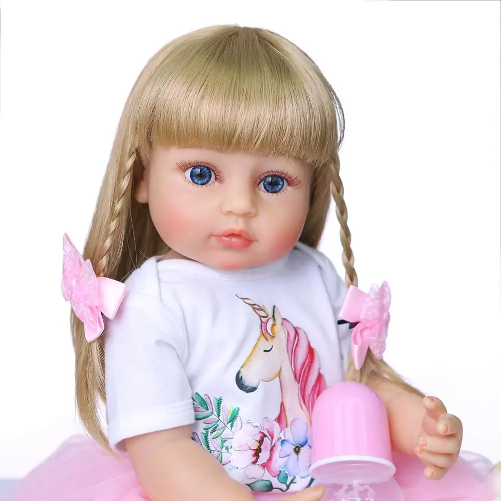 55 см reborn baby doll принцессы для девочек ясельного возраста из мягкой натуральной