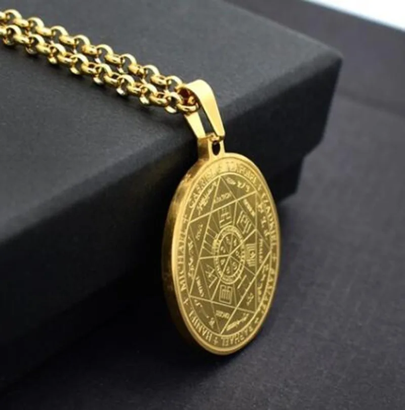 Stainless steel Mysterious The Seven Archangels Seal Pendant Necklace Men's Classic Amulet Jewelry
Stainless steel Mysterious The Seven Archangels Seal Pendant Necklace Men's Classic Amulet Jewelry