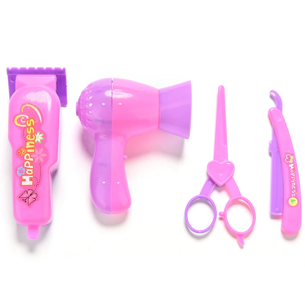 4 Pcs/set Eyebrow Razor Hair Dryer Scissors For Doll Barber Tools Toys Salons Care Girls Gifts Dolls Accessories | Игрушки и хобби
