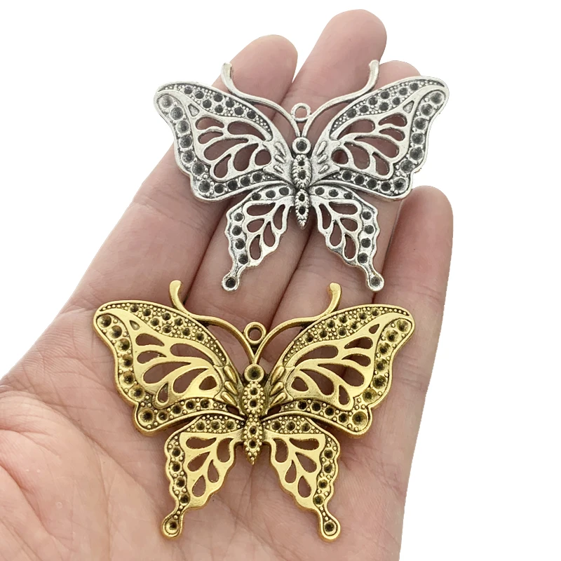 5 x Silver Plated/Gold Color Large Butterfly Charms Pendants Craft for Necklace Jewellery Making Findings 59x48mm
5 x Silver Plated/Gold Color Large Butterfly Charms Pendants Craft for Necklace Jewellery Making Findings 59x48mm