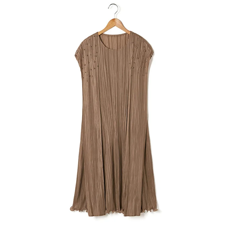 LANMREM Women Big Size Pink Pleated Beads Decoration Dress New Round Neck Sleeveless Loose Fit Fashion Tide Summer 2021 2E1611
LANMREM Women Big Size Pink Pleated Beads Decoration Dress New Round Neck Sleeveless Loose Fit Fashion Tide Summer 2021 2E1611