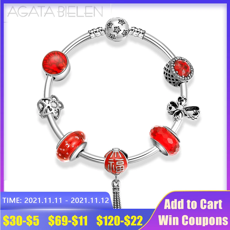 925 Sterling Silver Meaning blessing Chinese red Red series finished bracelet Fashion Women' s Charm Bracelet Jewelry 2021
925 Sterling Silver Meaning blessing Chinese red Red series finished bracelet Fashion Women' s Charm Bracelet Jewelry 2021