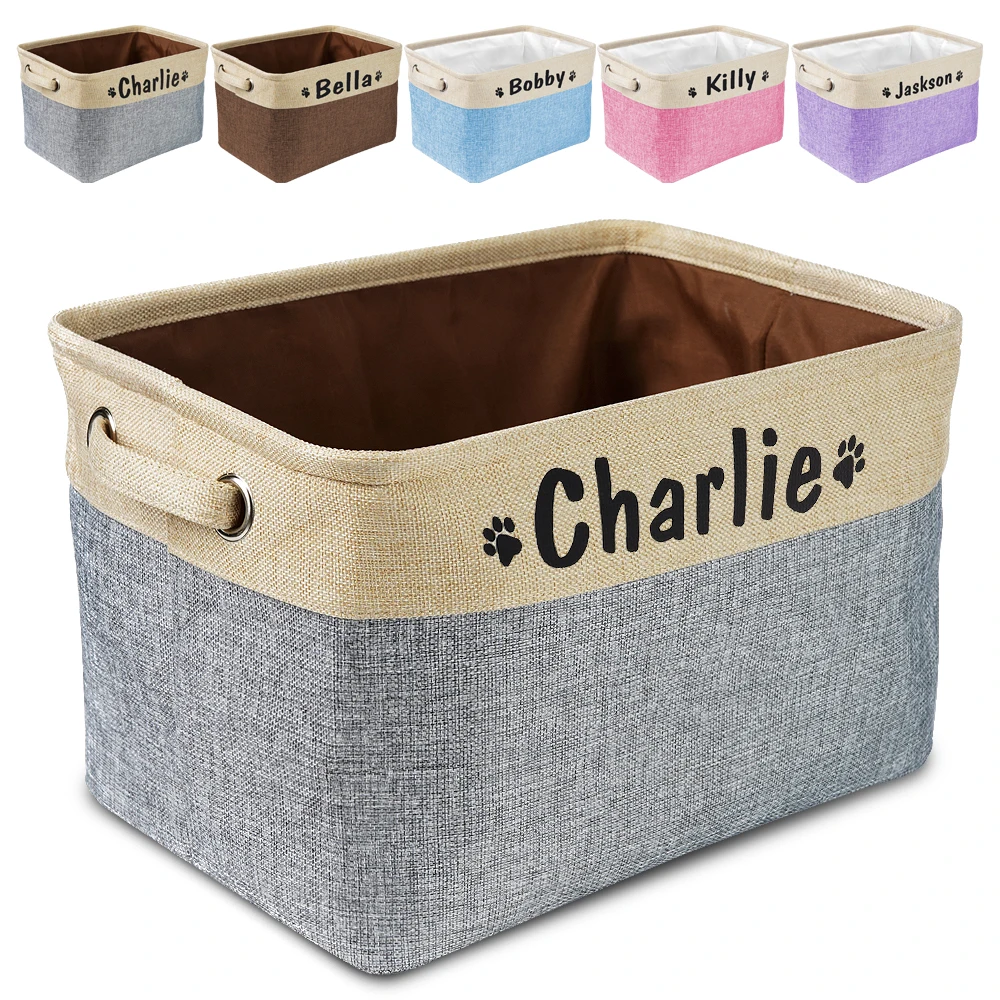 Personalized Pet Toy Storage Box Washable Foldable Canvas Bag Dogs Name Printed for Free Basket For Keeping Puppy Clothes &Stuff
Personalized Pet Toy Storage Box Washable Foldable Canvas Bag Dogs Name Printed for Free Basket For Keeping Puppy Clothes &Stuff