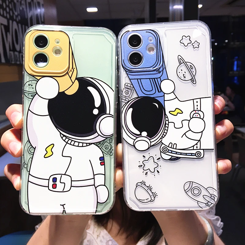Creative Cute Cartoon Astronaut Phone Case For iPhone 13 Pro MAX 12 Mini 11 X XS XR 7 8 Plus Transparent Soft Shockproof Cover
Creative Cute Cartoon Astronaut Phone Case For iPhone 13 Pro MAX 12 Mini 11 X XS XR 7 8 Plus Transparent Soft Shockproof Cover