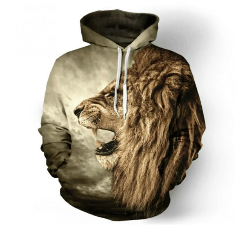 Hoodie spring new fashion men's and women's long-sleeved 3D printing animal Harajuku casual pullover hip-hop personality clothes
Hoodie spring new fashion men's and women's long-sleeved 3D printing animal Harajuku casual pullover hip-hop personality clothes