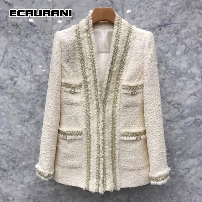 ECRURANI Patchwork Beige Casual Blazers For Women V Neck Long Sleeve Solid Minimalist Coats Females 2021 Autumn Fashion Clothing
ECRURANI Patchwork Beige Casual Blazers For Women V Neck Long Sleeve Solid Minimalist Coats Females 2021 Autumn Fashion Clothing