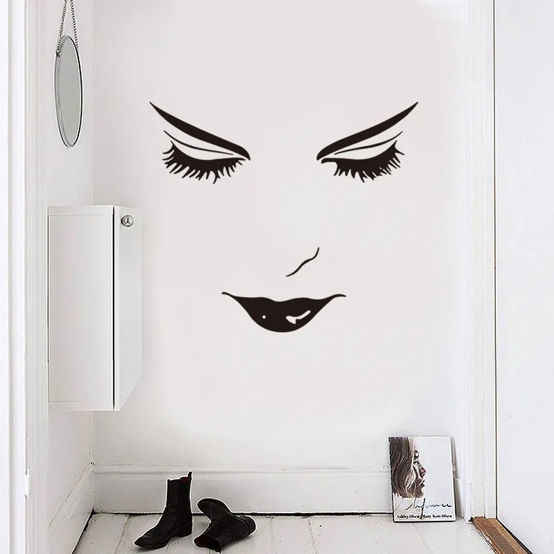 Beautiful face Wall Sticker girl room living room decoration Mural Art Decals bedroom Beautiful facial features stickers
Beautiful face Wall Sticker girl room living room decoration Mural Art Decals bedroom Beautiful facial features stickers