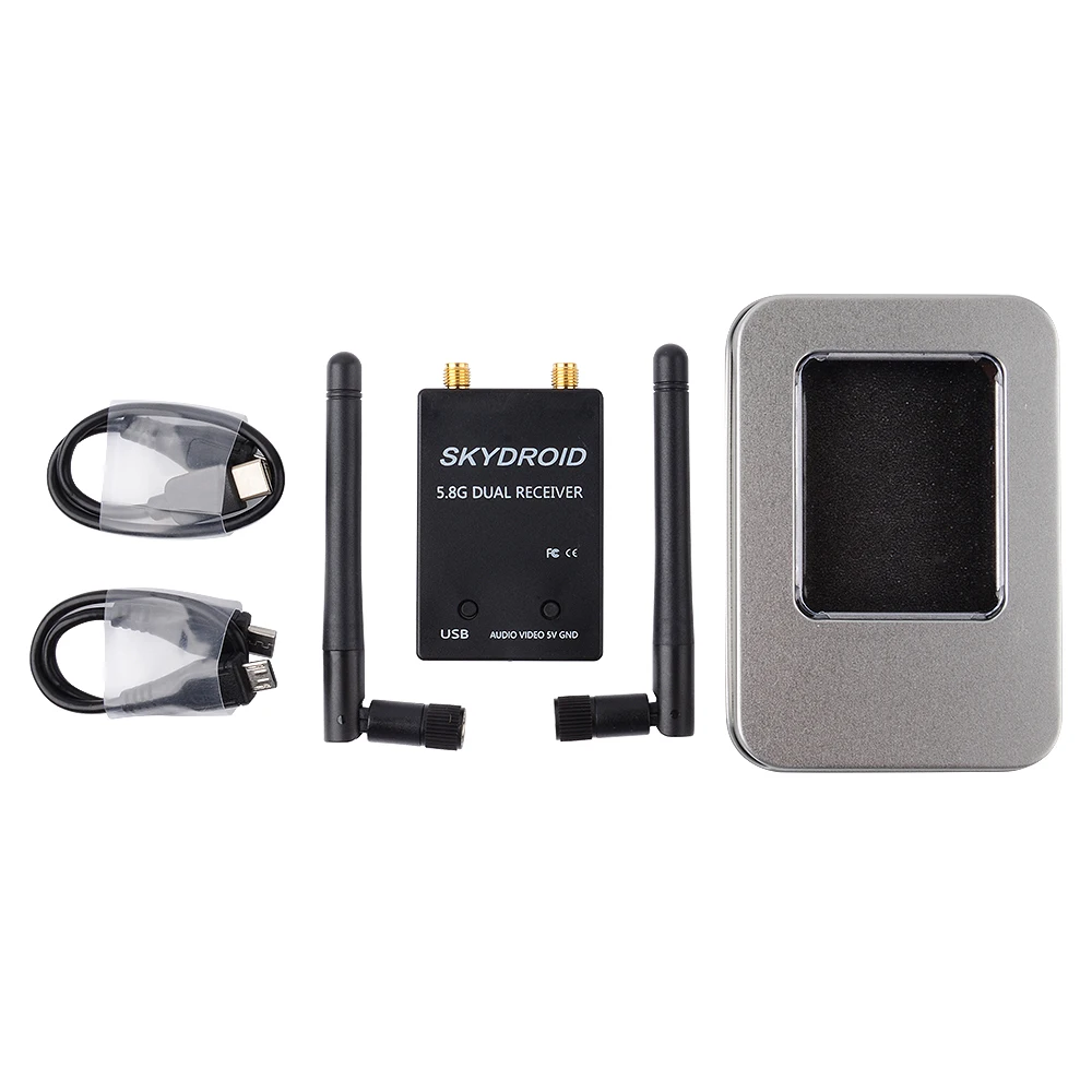 Skydroid UVC Dual Antenna Control Receiver OTG 5.8G 150CH Full Channel FPV Receiver W/Audio For Android Smartphone
Skydroid UVC Dual Antenna Control Receiver OTG 5.8G 150CH Full Channel FPV Receiver W/Audio For Android Smartphone