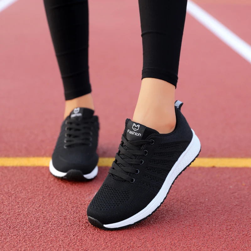 Feminino Fashion Lace-Up Black Sport Shoes For Women Sneakers Light Flat Tennis Woman Running Shoes Outdoor Gym
Feminino Fashion Lace-Up Black Sport Shoes For Women Sneakers Light Flat Tennis Woman Running Shoes Outdoor Gym