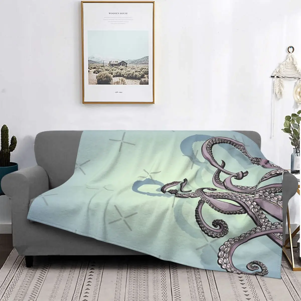

Manta de tentáculos, colcha a cuadros para cama, sofá, manta de playa, manta doble, textil de lujo para el hogar