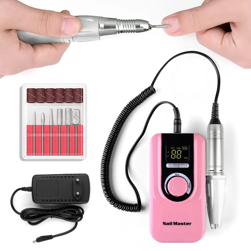 25W Multi-Function 35000Rpm Rechargeable Portable Electric Nail Drill Machine Manicure Pedicure Set Nail Tools
25W Multi-Function 35000Rpm Rechargeable Portable Electric Nail Drill Machine Manicure Pedicure Set Nail Tools