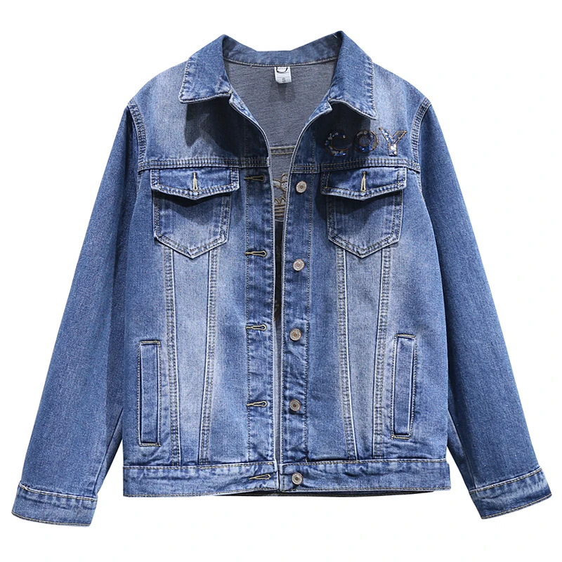 Women's Spring Autumn Long Sleeve Short Blue Denim Jacket Female Elastic High Waist Plus Size Outwear TB392
Women's Spring Autumn Long Sleeve Short Blue Denim Jacket Female Elastic High Waist Plus Size Outwear TB392