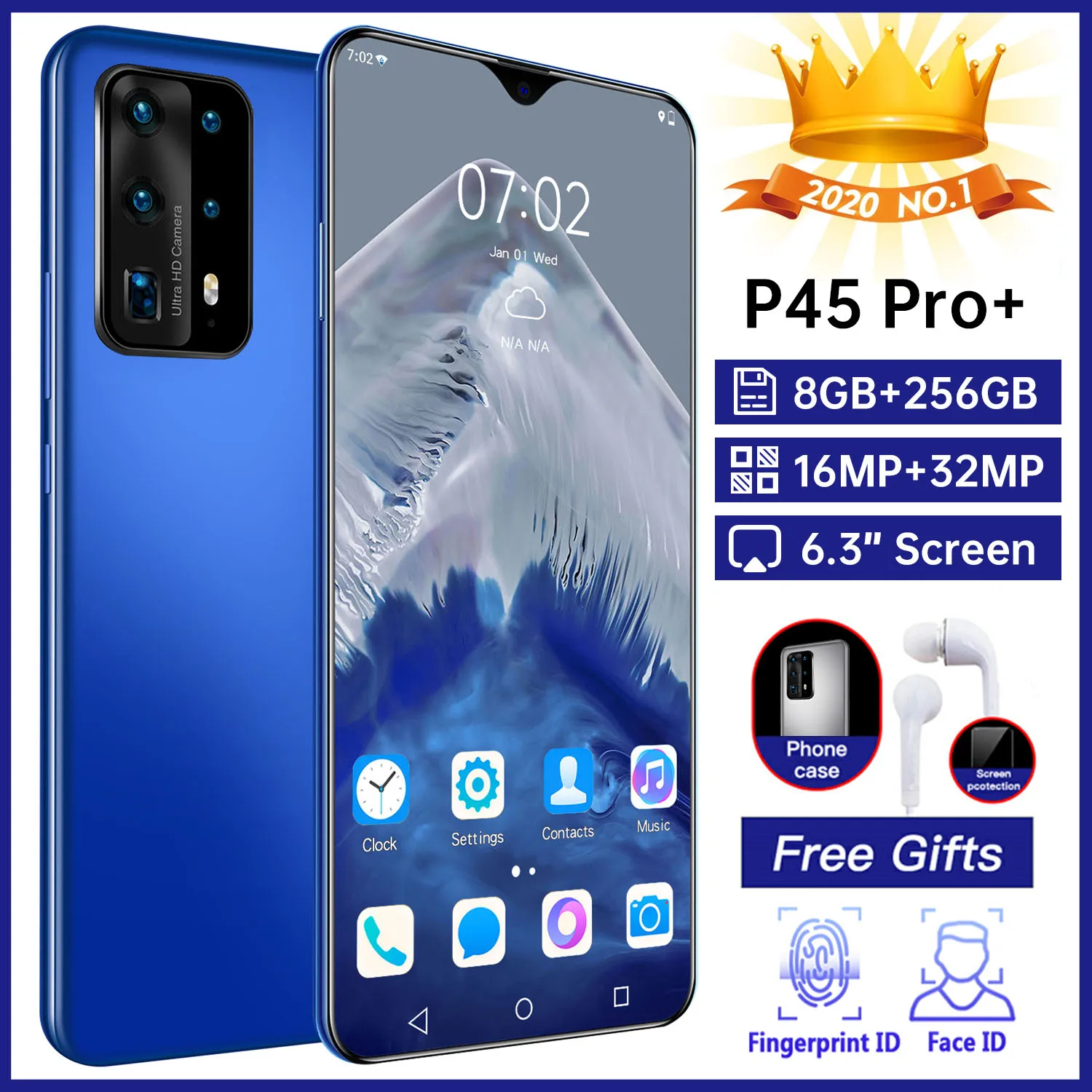 2021 New Fashion 5G Smartphone 8GB+256GB for Huawei P45 Pro Cellphone Unique Triple Card Slot Design Samsung Xiaomi Mobile Phone
2021 New Fashion 5G Smartphone 8GB+256GB for Huawei P45 Pro Cellphone Unique Triple Card Slot Design Samsung Xiaomi Mobile Phone