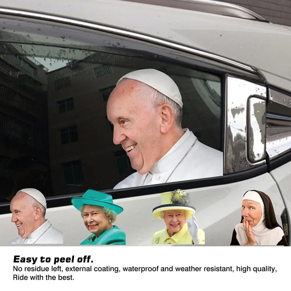 3D Car Window Sticker Funny Celebrity Car Rear Window Sticker Universal Queen Elizabeth Pope Francis Ruth Bader Ginsburg Decals
3D Car Window Sticker Funny Celebrity Car Rear Window Sticker Universal Queen Elizabeth Pope Francis Ruth Bader Ginsburg Decals