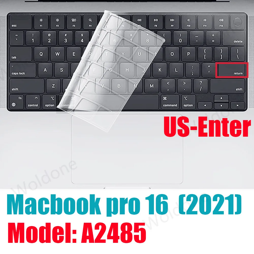Ультратонкий Прозрачный чехол для клавиатуры US America enter из ТПУ для нового 2021 MacBook Pro 14 дюймов M1 A2442/ MacBook Pro 16 2021 M1 Max A2485
Ультратонкий Прозрачный чехол для клавиатуры US America enter из ТПУ для нового 2021 MacBook Pro 14 дюймов M1 A2442/ MacBook Pro 16 2021 M1 Max A2485
