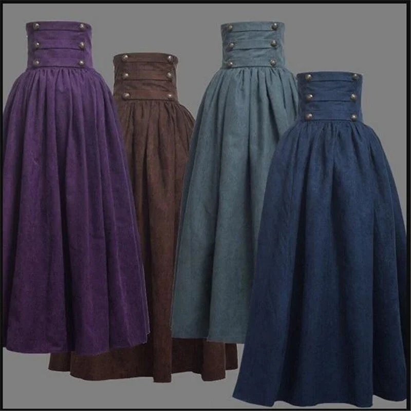 Woman Medieval Elegant Skirt Solid Hight Waist Middle Ages Renaissance Costumes Swing Pleated Skirts Knee length
Woman Medieval Elegant Skirt Solid Hight Waist Middle Ages Renaissance Costumes Swing Pleated Skirts Knee length
